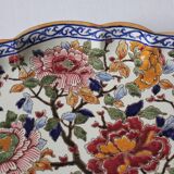 Polylobed dish Peonies earthenware of Gien