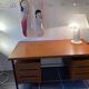 Guzzini lamp, white lacquered metal, height 55cm, 1970s vintage