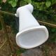 Hand baguier/jewelry holder in vintage white ceramic signed JMR