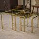 Bamboo imitation brass nesting tables 1980s