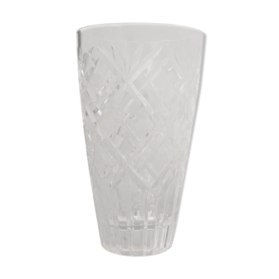 Vase vintage en cristal taillé