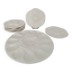 Oyster service dish and 6 plates barbotine earthenware sarreguemines ecru vintage