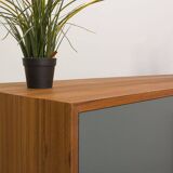 Teak TV cabinet with 2 doors and a niche with shelf