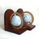 Pair of vintage bookends globes