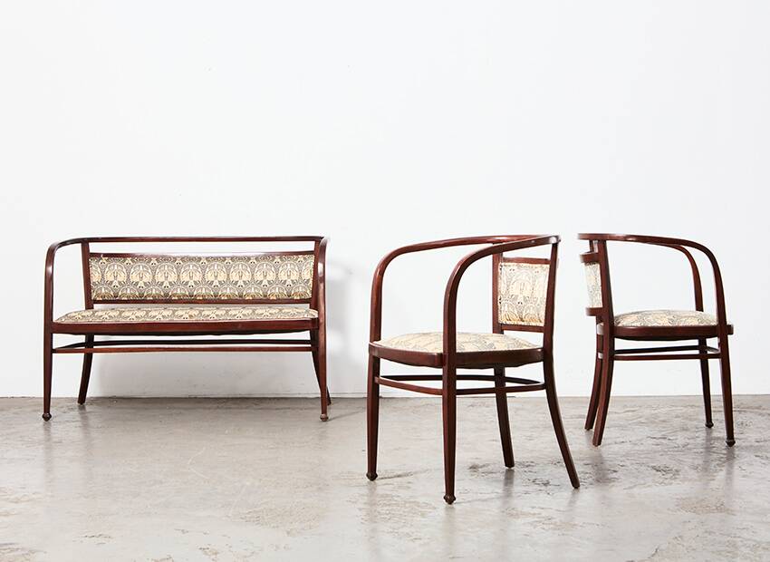 Otto Wagner Wiener Secession Seating Set for Mundus Austria 1903