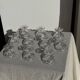 Set of 10 small vintage glass ice cream bowls.