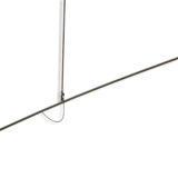 Pendant light in brass and lampshade white double lighting