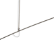 Suspension en laiton et abat jour blanc double eclairage