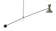 Suspension en laiton et abat jour blanc double eclairage