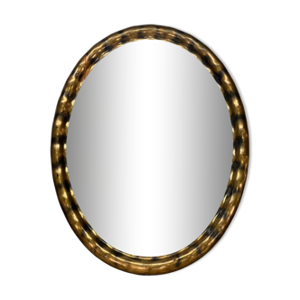 Miroir ovale vintage 'doré' 30x70cm