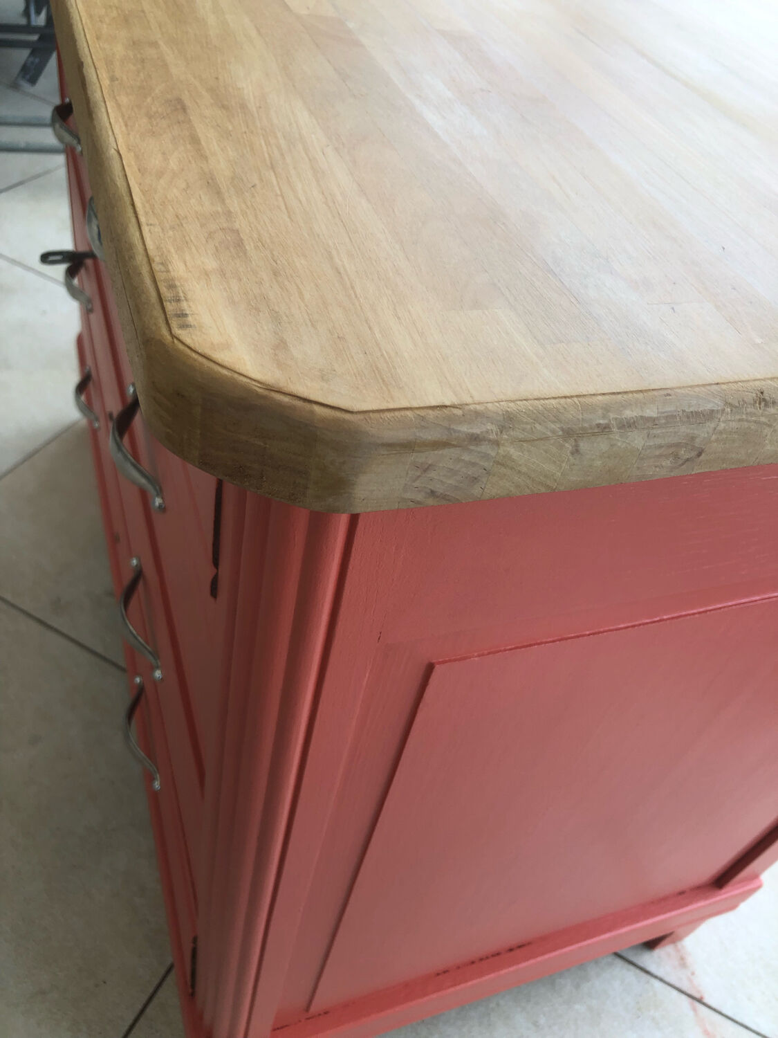 Vintage terracotta chest of drawers