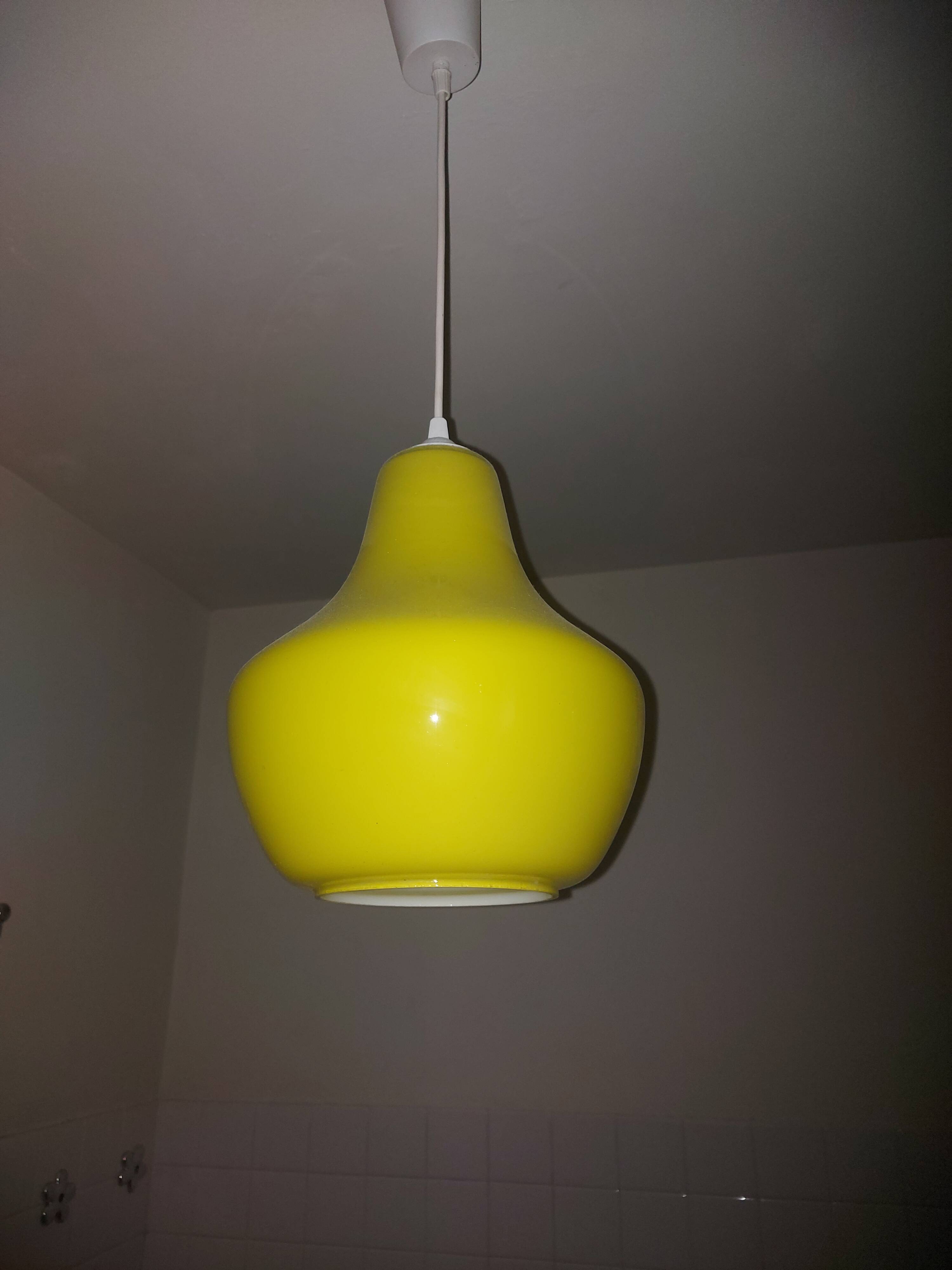 Vintage opaline pendant lamp