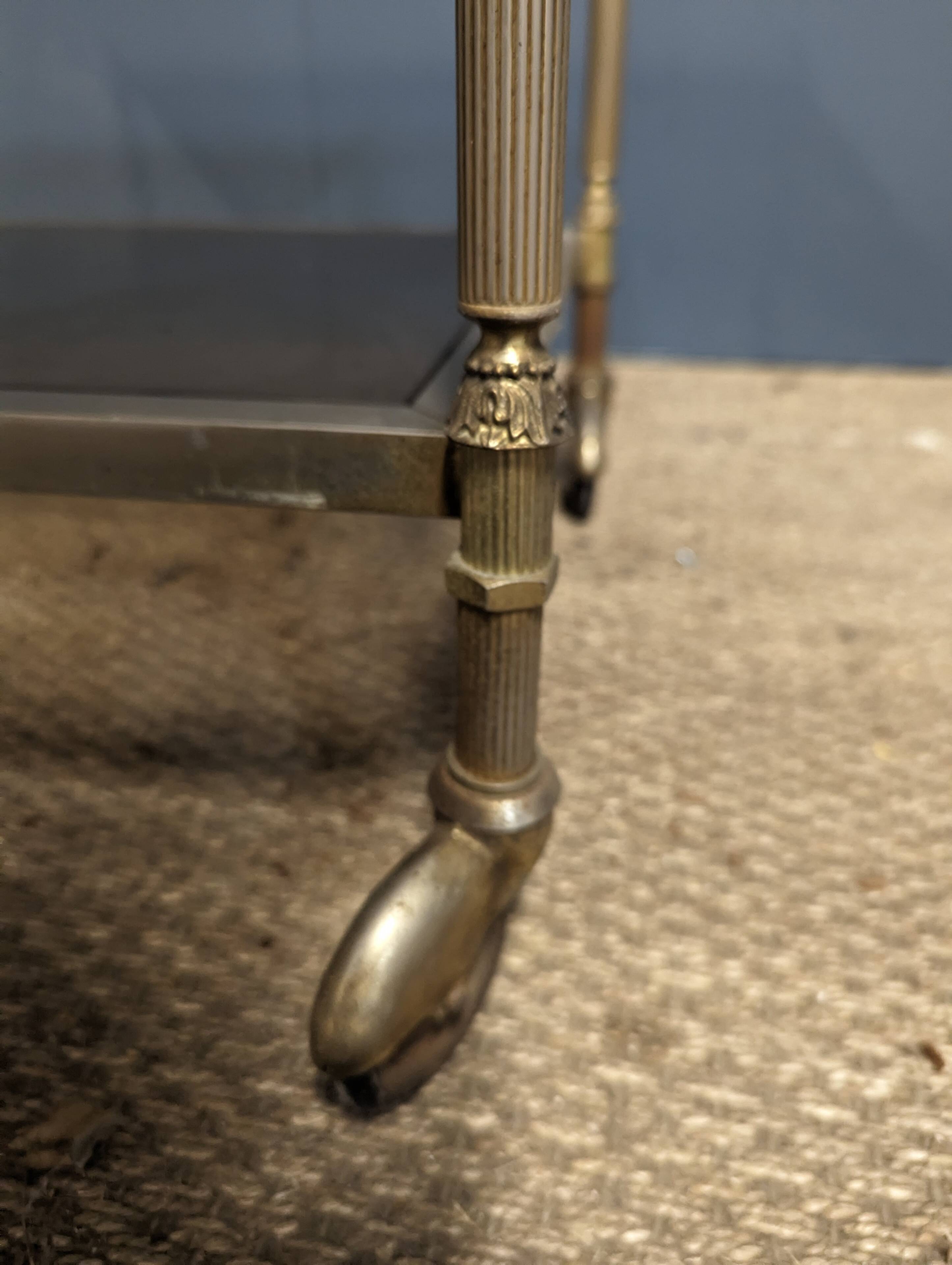 Neoclassical style brass coffee table