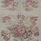 Tapis Kilim de Bessarabie en laine tissée à plat à motifs floraux roses et bleu, 1870