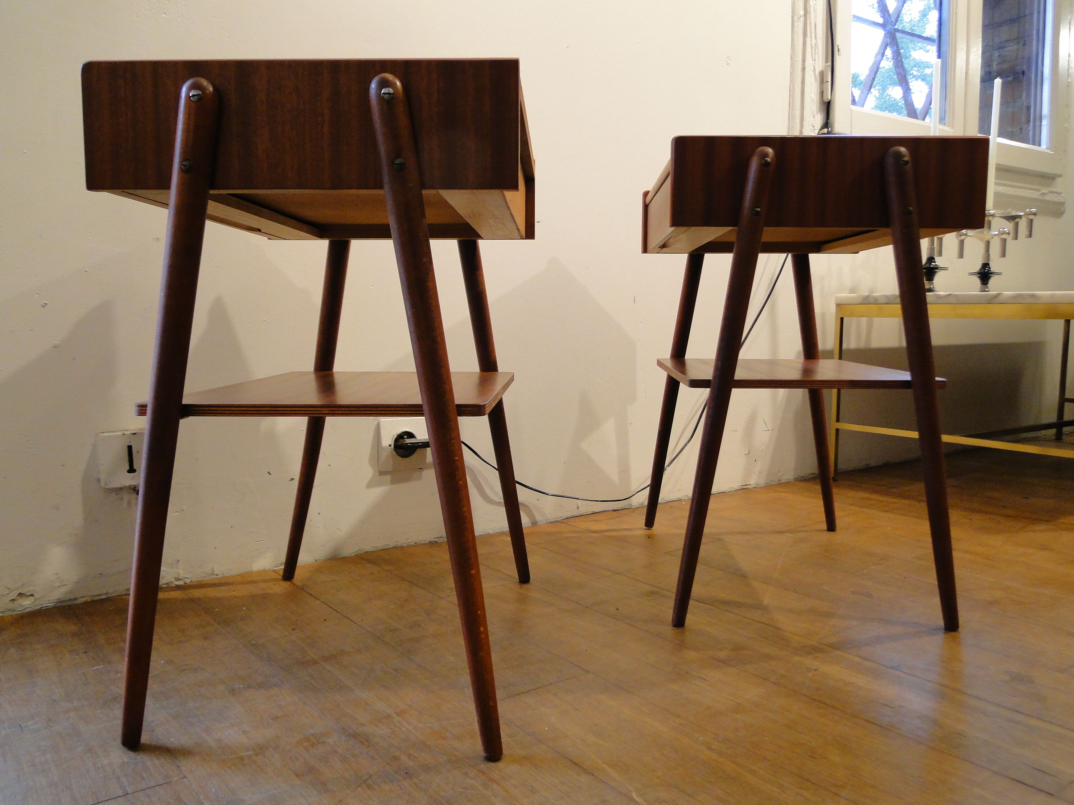 Teak bedside pair AB Carlstrom - Co Màbelfabrik 1960