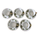 Vintage Hackefors cup plus saucer with leaf pattern from Sweden mid-century. Price per set.
