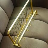 Gold metal wall coat rack