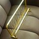 Gold metal wall coat rack