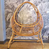 Vintage rattan crib