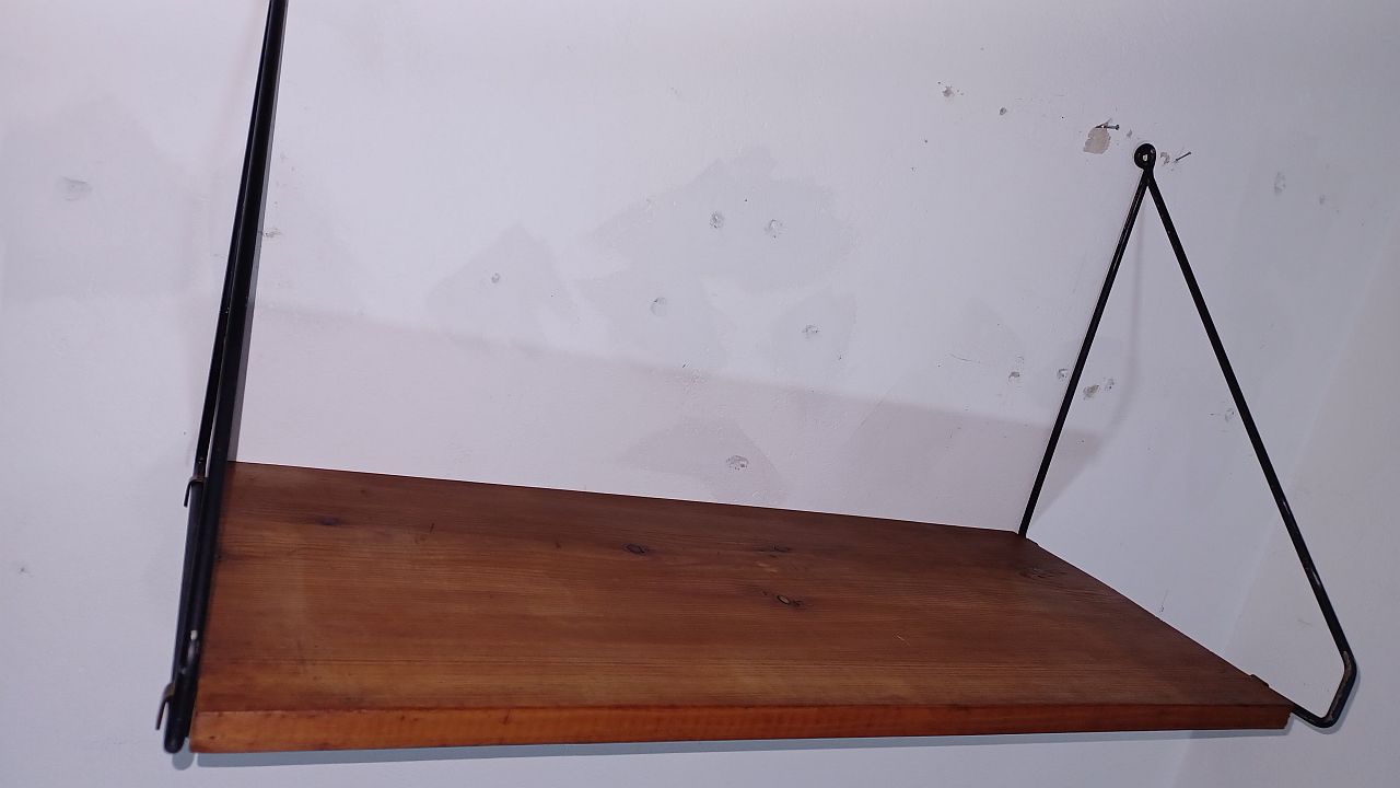 Wooden Wall Shelf, 1970s