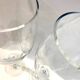 2 photophores sur pied en verre soufflé