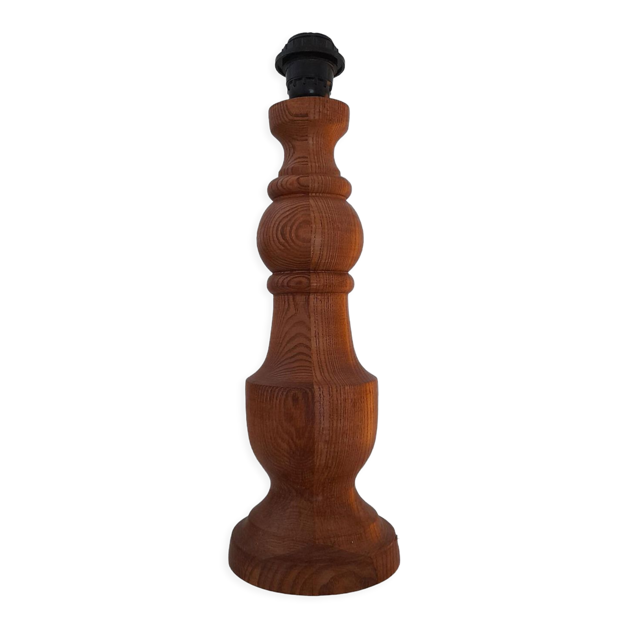 Antique turned wooden lamp base