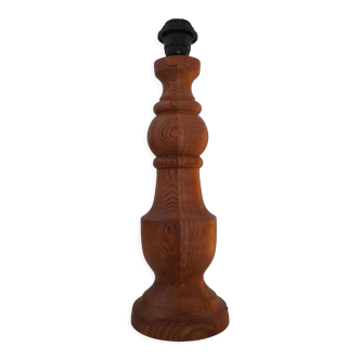 Pied de lampe ancien en bois tourné