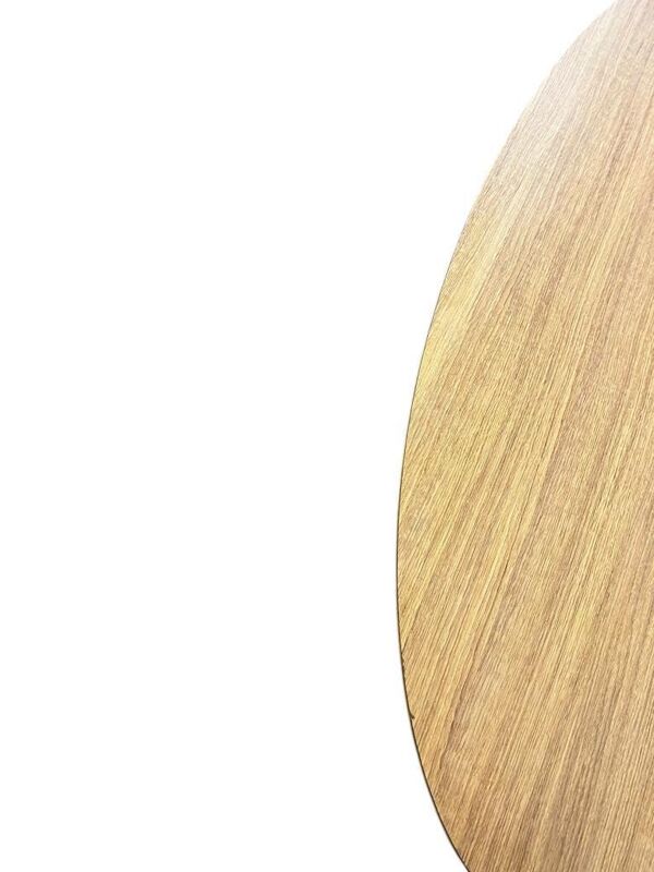 Table basse ovale rétro en bois