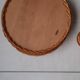 Wicker and wood tray