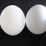 Sputnik metal & opaline chandelier