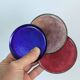 Set of 6 Vintage MCM Multicoloured Enamel on Copper Coasters from the 60s