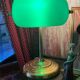 Notary desk lamp, banker, tilting green opaline library