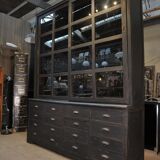 Teak library 1960 sliding doors and drawers