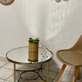 Round coffee table vintage mirror