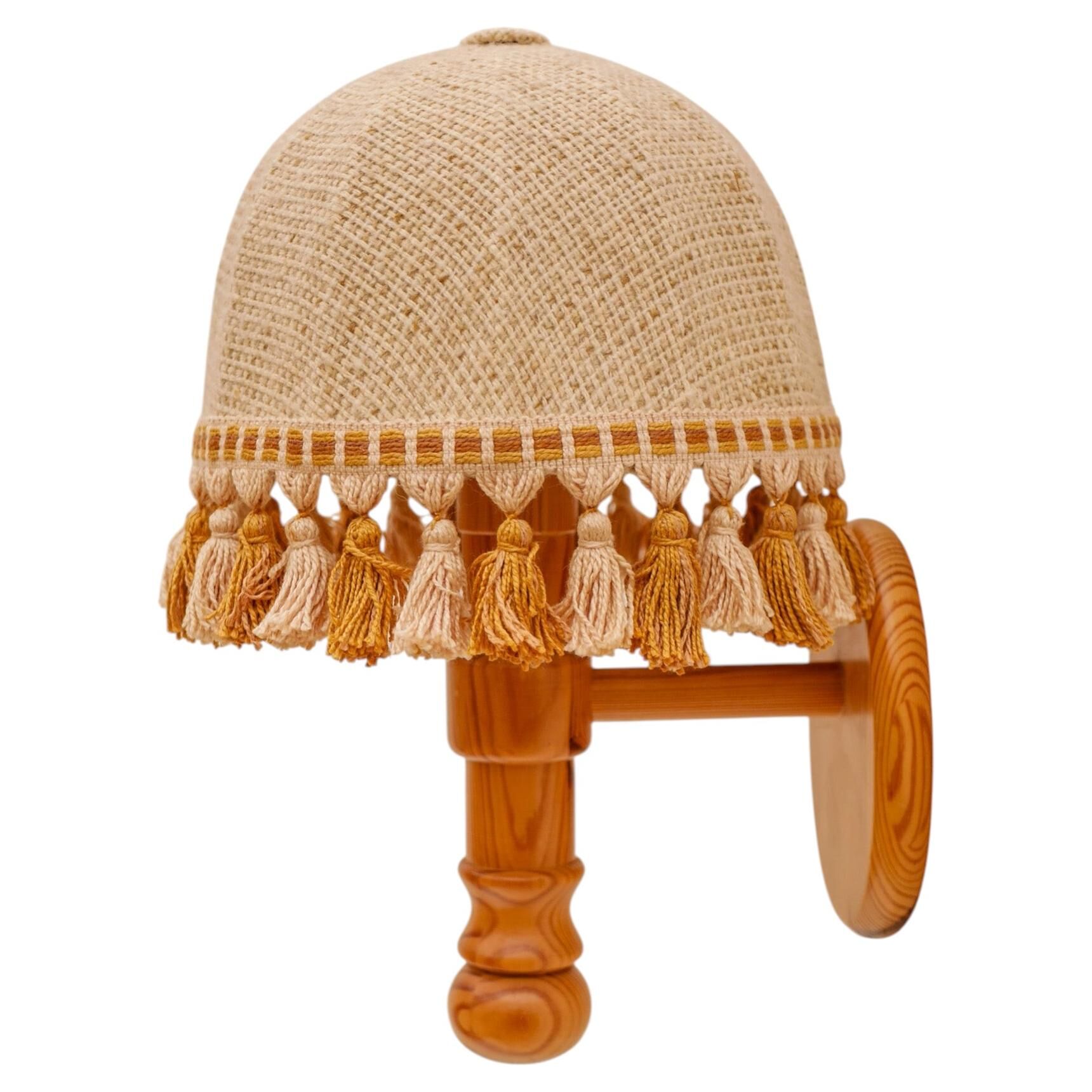 1970s Scandinavian Wall Sconce by Solbackens Svarveri in Pine
