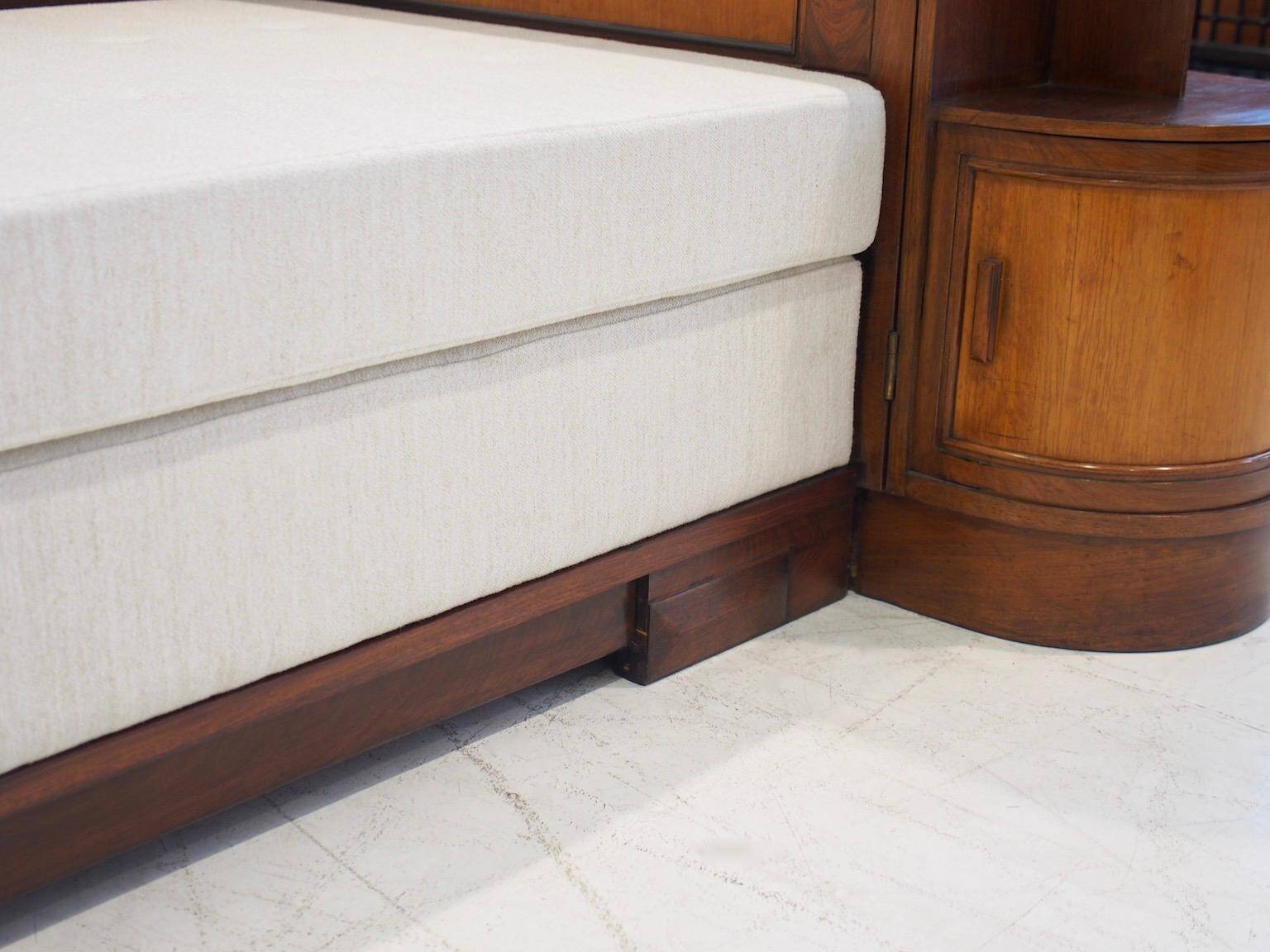 Mid-century meridian by Giuseppe Gibelli with bedside table.