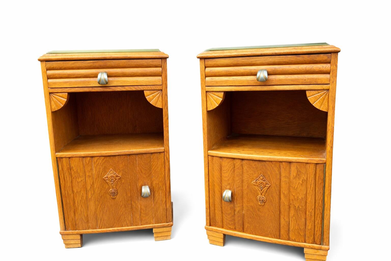 Paire de chevets Art Deco vintage 1950s