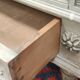 Wardrobe 3 doors, 3 drawers Louis XVI style patinated