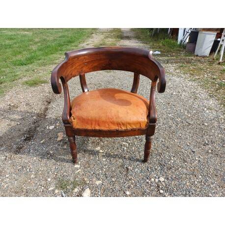 Fauteuil Empire 19ème Acajou