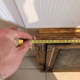 Oil Painting on Wood Panel with Golden Frame, English Hunting Dog