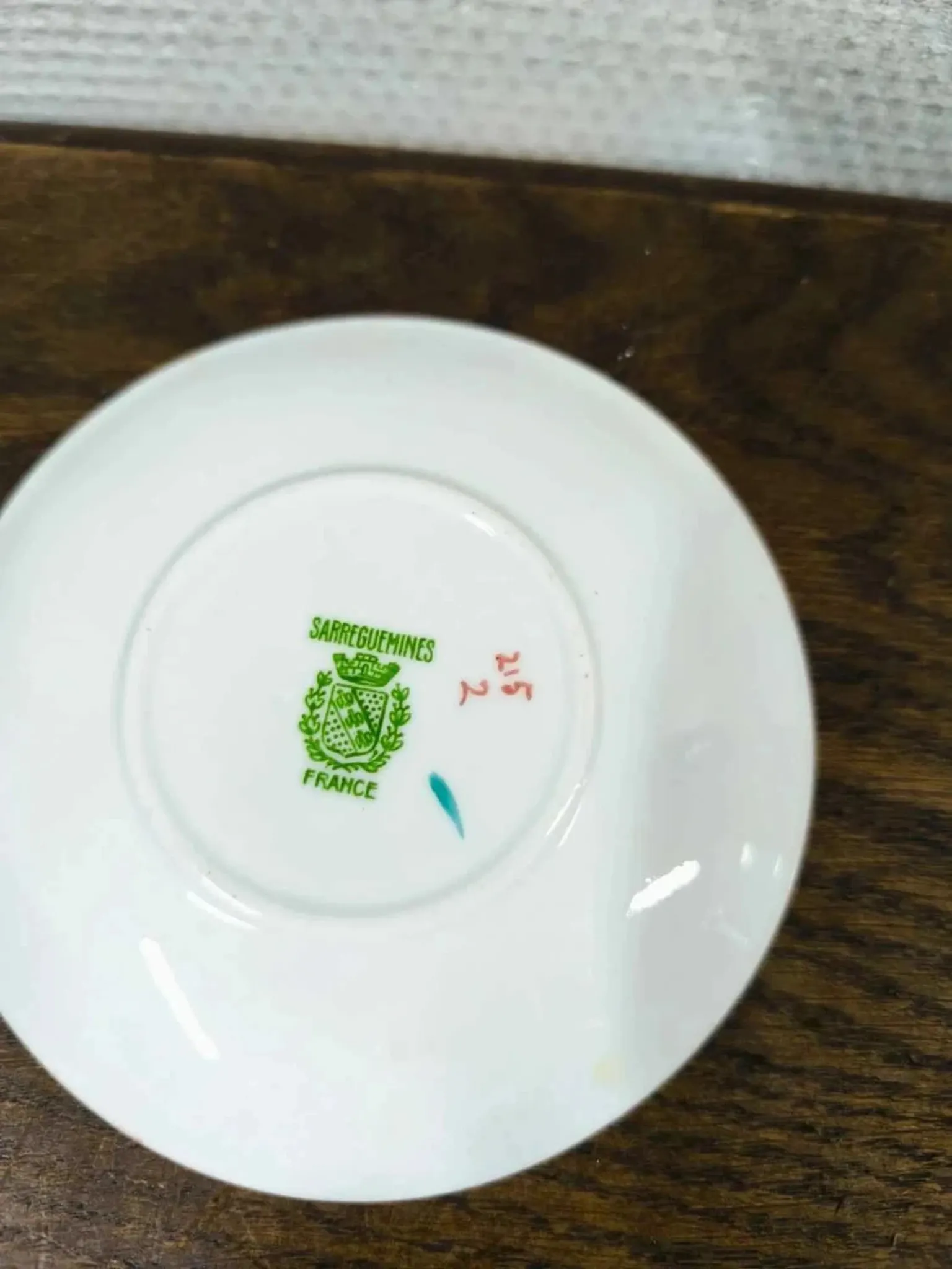 Lot de 2 tasses Sarreguemines minton 215