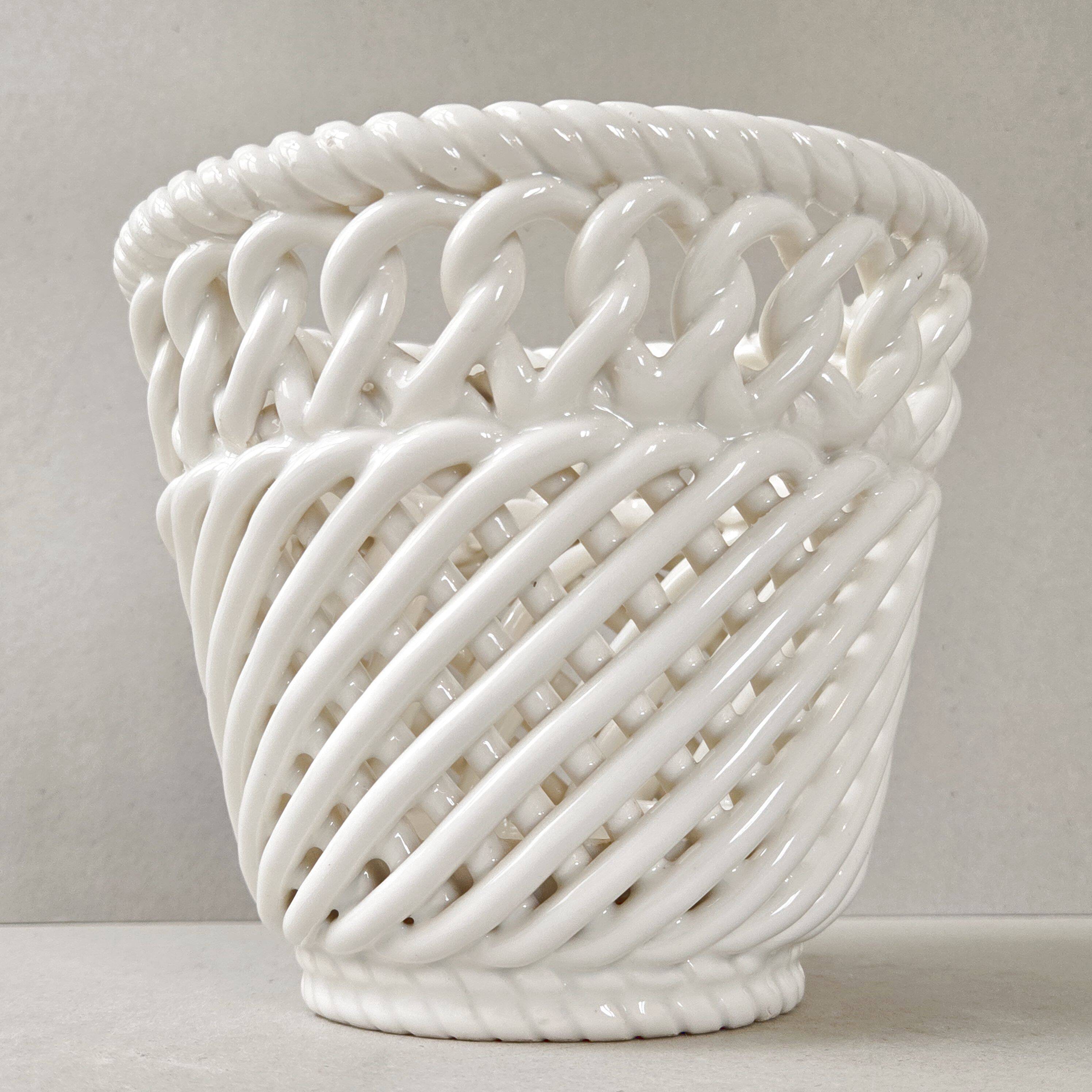 Bassano woven ceramic planter, 1960