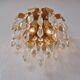 Palwa crystal pair wall lights sconces by Ernst Palme, brass pineapple, 1960`s, German