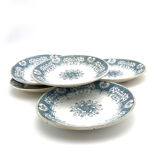 Lot of 5 dessert plates "Pickman de Seville/Cartuja"