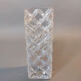 Molded glass vase cross 1940