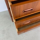 Danish teak chest of drawers tallboy midcentury 1960s