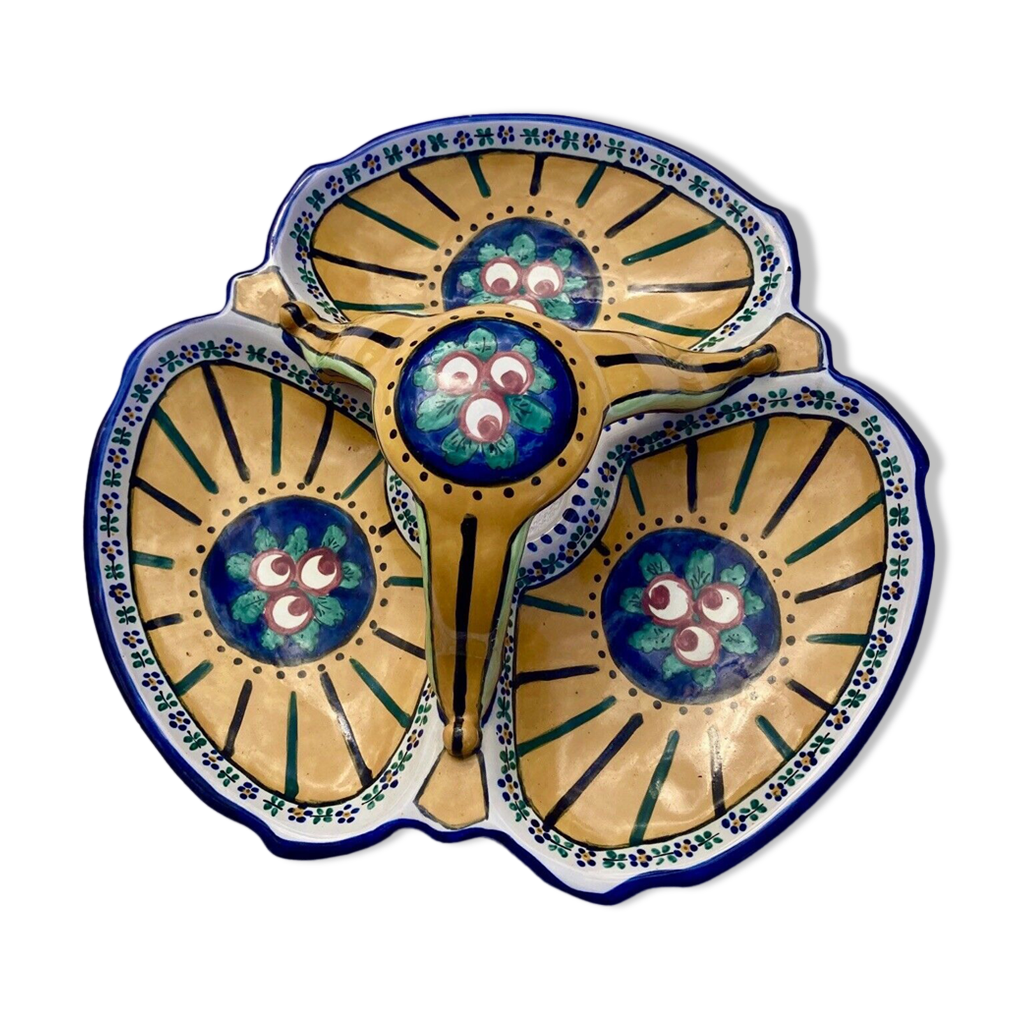 Art deco tray or servant, Angoulême, signed on the back Alfred Renoleau