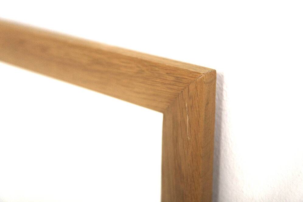 Scandinavian oak mirror, 127x50cm, Sweden, 1960