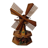 Wood mill lamp and small characters