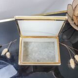 Marble and brass jewellery box